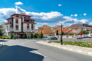the view on Sveti Vlas village by the Black sea, Bulgaria