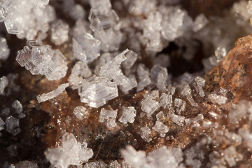 Ice crystals winter frozen