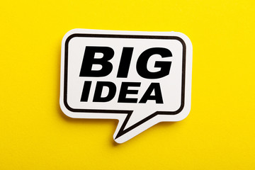 Big Idea Speech Bubble Isolated On Yellow
