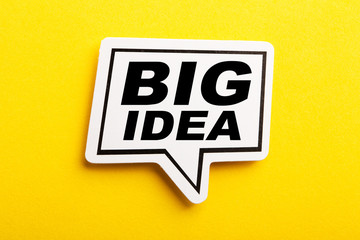 Big Idea Speech Bubble Isolated On Yellow