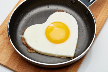 Pan with fried egg