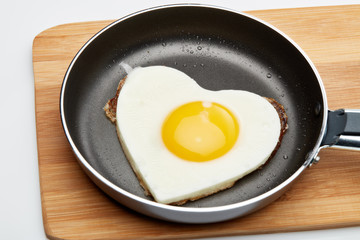 Pan with fried egg
