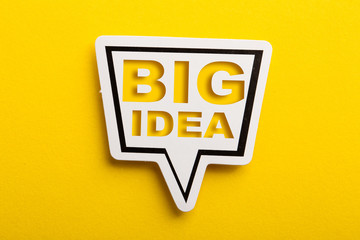Big Idea Speech Bubble Isolated On Yellow