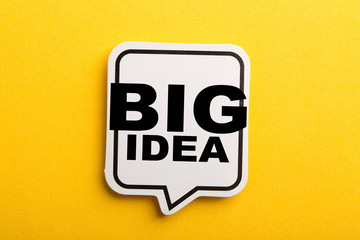 Big Idea Speech Bubble Isolated On Yellow