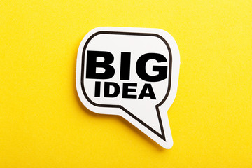 Big Idea Speech Bubble Isolated On Yellow