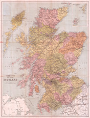 1892, Tourist's New Map of Scotland
