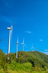 Wind generator in Pyeongchang Yugbaegmajigi, South Korea, Gangwondo