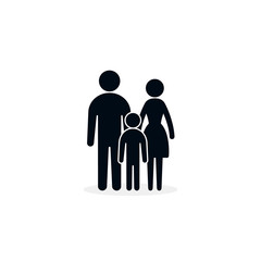 Family Icon, Vector isolatred Flat Sign of family, full height