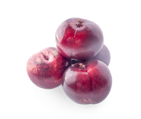 Fototapeta na wymiar plum fruit isolated on white background