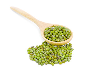 Mung beans isolated on white background