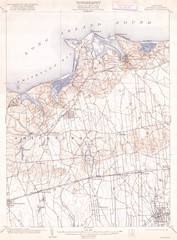 1904, U.S.G.S. Map of Long Island New York, Islip, Brookhaven, Smithtown