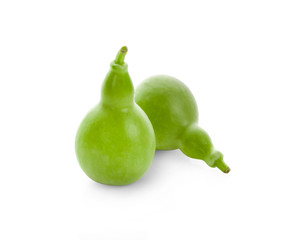 Calabash, Bottle Gourd fruit isolated on white background