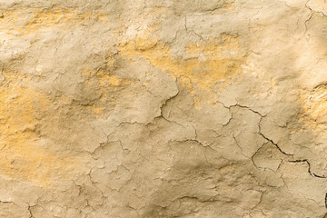 Close up detail of a mud wall texture.