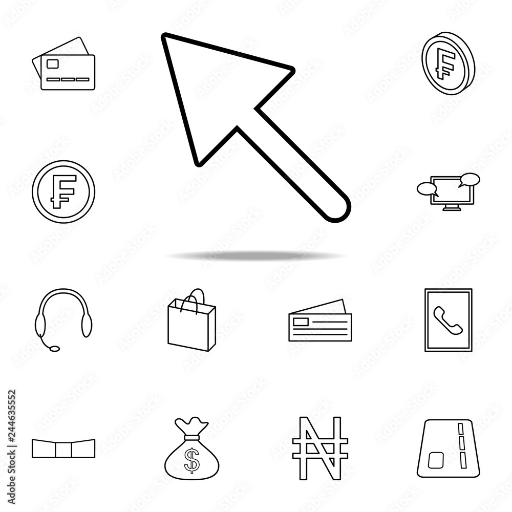 Poster cursor icon. mobile banking icons universal set for web and mobile