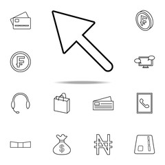 cursor icon. Mobile banking icons universal set for web and mobile