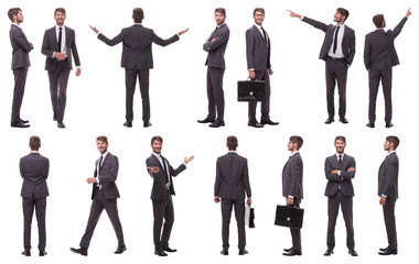 collage of various photos of a successful businessman