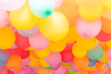a lot of colorful balloons for background