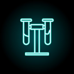 laboratory test tubes icon. Elements of Science in neon style icons. Simple icon for websites, web design, mobile app, info graphics