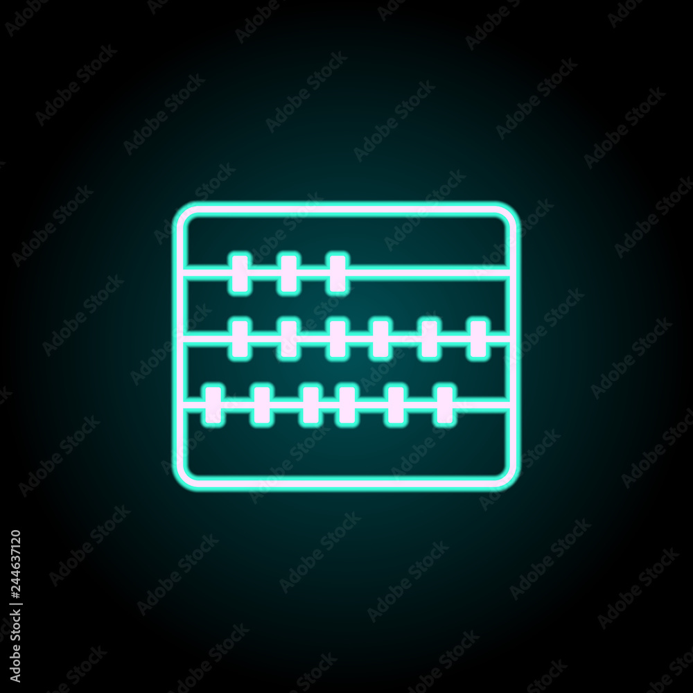 Poster scores icon. elements of science in neon style icons. simple icon for websites, web design, mobile a