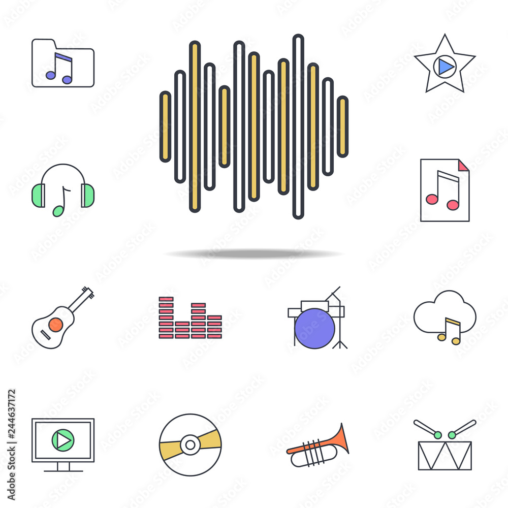 Poster sound waves icon. web icons universal set for web and mobile