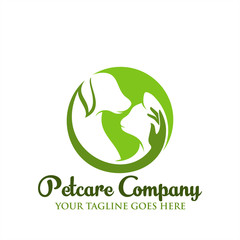 Petcare Company logo icon, Healthy care pet icon, Pet shop icon