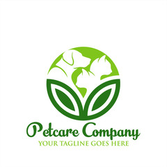 Petcare Company logo icon, Healthy care pet icon, Pet shop icon