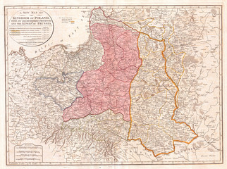 1794, Laurie and Whittle Map of Poland and Lithuania after Second Partition, 1794 - 1812