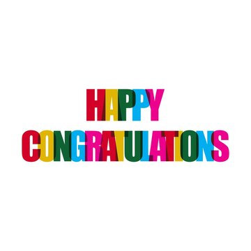 Happy Congratulations Vector Template Design Illustration