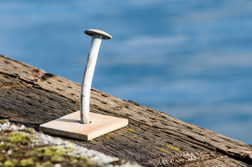 Old nail at pier