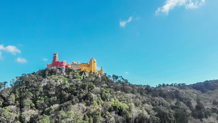 Vista do Palácio da Pena em Sintra Portugal