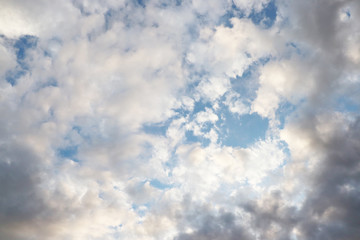 blue sky with white clouds