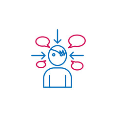 Job resume, avatar 2 colored line icon. Simple colored element icon. Job resume, avatar outline symbol design icon from job resume set