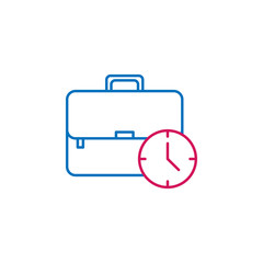 Job resume, briefcase 2 colored line icon. Simple colored element icon. Job resume, briefcase outline symbol design icon from job resume set
