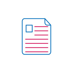 Job resume, resume 2 colored line icon. Simple colored element icon. Job resume, resume outline symbol design icon from job resume set