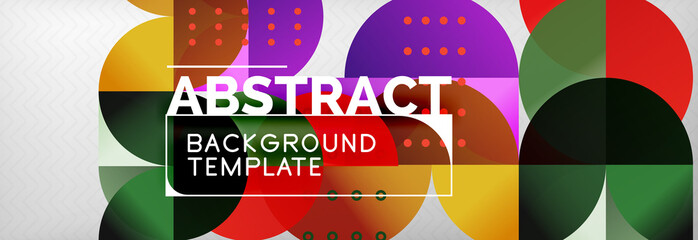 Circles and semicircles abstract background, circle design business template