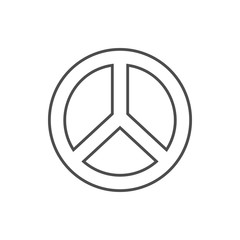 peace sign icon. Element of cyber security for mobile concept and web apps icon. Thin line icon for website design and development, app development