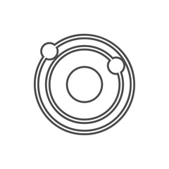 solar system icon. Element of cyber security for mobile concept and web apps icon. Thin line icon for website design and development, app development