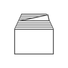 box with documents archive icon. Element of cyber security for mobile concept and web apps icon. Thin line icon for website design and development, app development