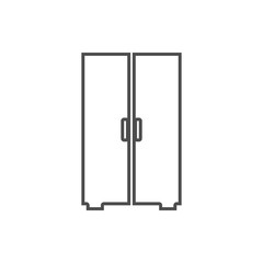 wardrobe icon. Element of cyber security for mobile concept and web apps icon. Thin line icon for website design and development, app development