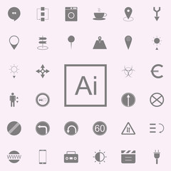 AI Letter sign icon. web icons universal set for web and mobile