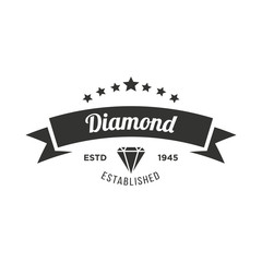 Diamond Logo Concept. Retro Vintage Insignia, Logotype, Label or Badge Vector design element, business sign template. - Vector - 244643507