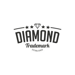 Diamond Logo Concept. Retro Vintage Insignia, Logotype, Label or Badge Vector design element, business sign template. - Vector - 244643555
