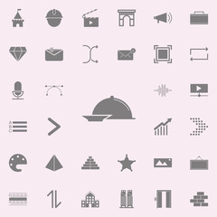 Restaurant Steel Serving Tray. Cloche icon. web icons universal set for web and mobile