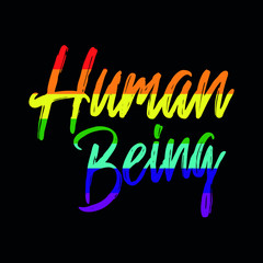 human being gay pride flag colorful rainbow lgbt poster