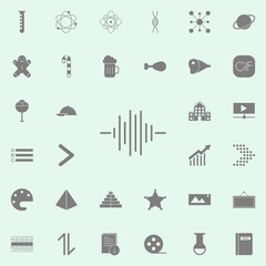 Sound / audio wave or soundwave line icon. web icons universal set for web and mobile