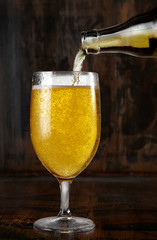 Closeup of refreshing beer