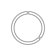 cut circle  icon. Element of cyber security for mobile concept and web apps icon. Thin line icon for website design and development, app development