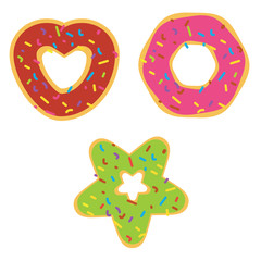 Donuts seamless wallpaper delicous vector design illustration cartoon