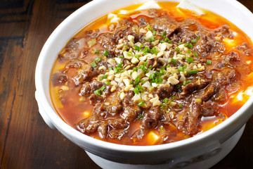 Delicious Chinese cuisine, Bean flower beef