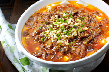 Delicious Chinese cuisine, Bean flower beef